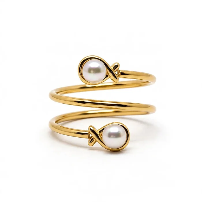 Anillo Espiral Nacarado